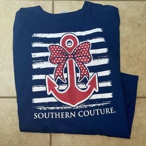 Southern Couture ComfyColors Anchor Tee 🎀